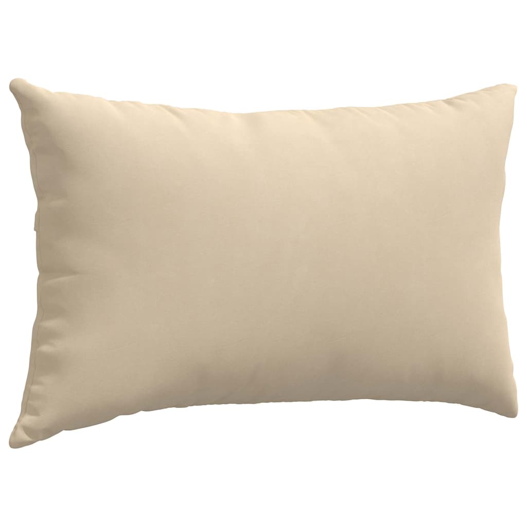 Sofa Pillows 2 pcs Cream 50 x 30 cm Fabric